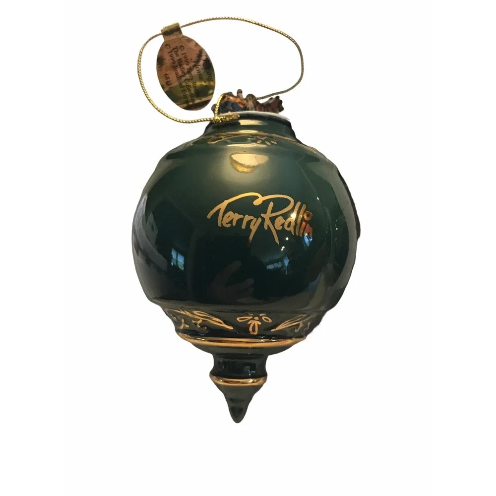 Terry Redlin Pleasures of Winter Christmas Ornament‎ Porcelain Bradford set of 3